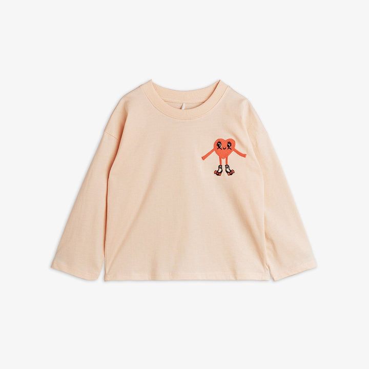 Mini Rodini Heart in Shoes Long Sleeve Tee - Pink