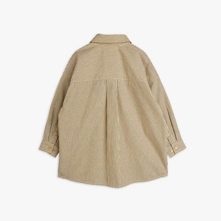 Mini Rodini Poplin Long Sleeve Shirt - Brown