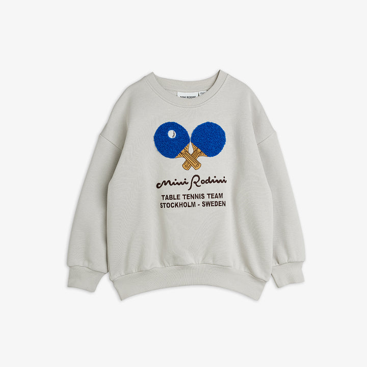 Mini Rodini Table Tennis Chenille Sweatshirt - Bluey Grey