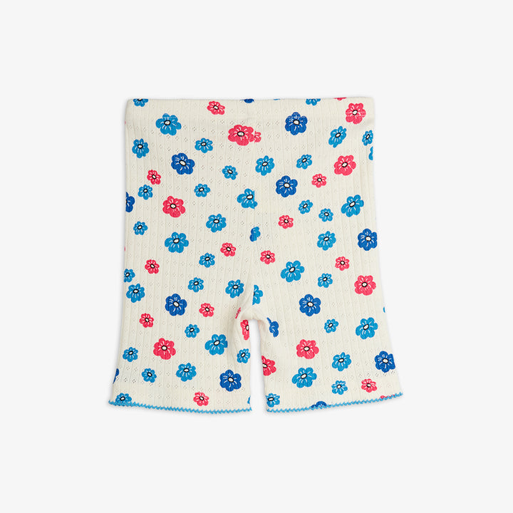 Mini Rodini Flowers Pointelle Bike Short - Multi