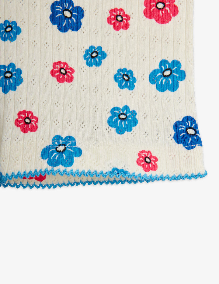 Mini Rodini Flowers Pointelle Bike Short - Multi