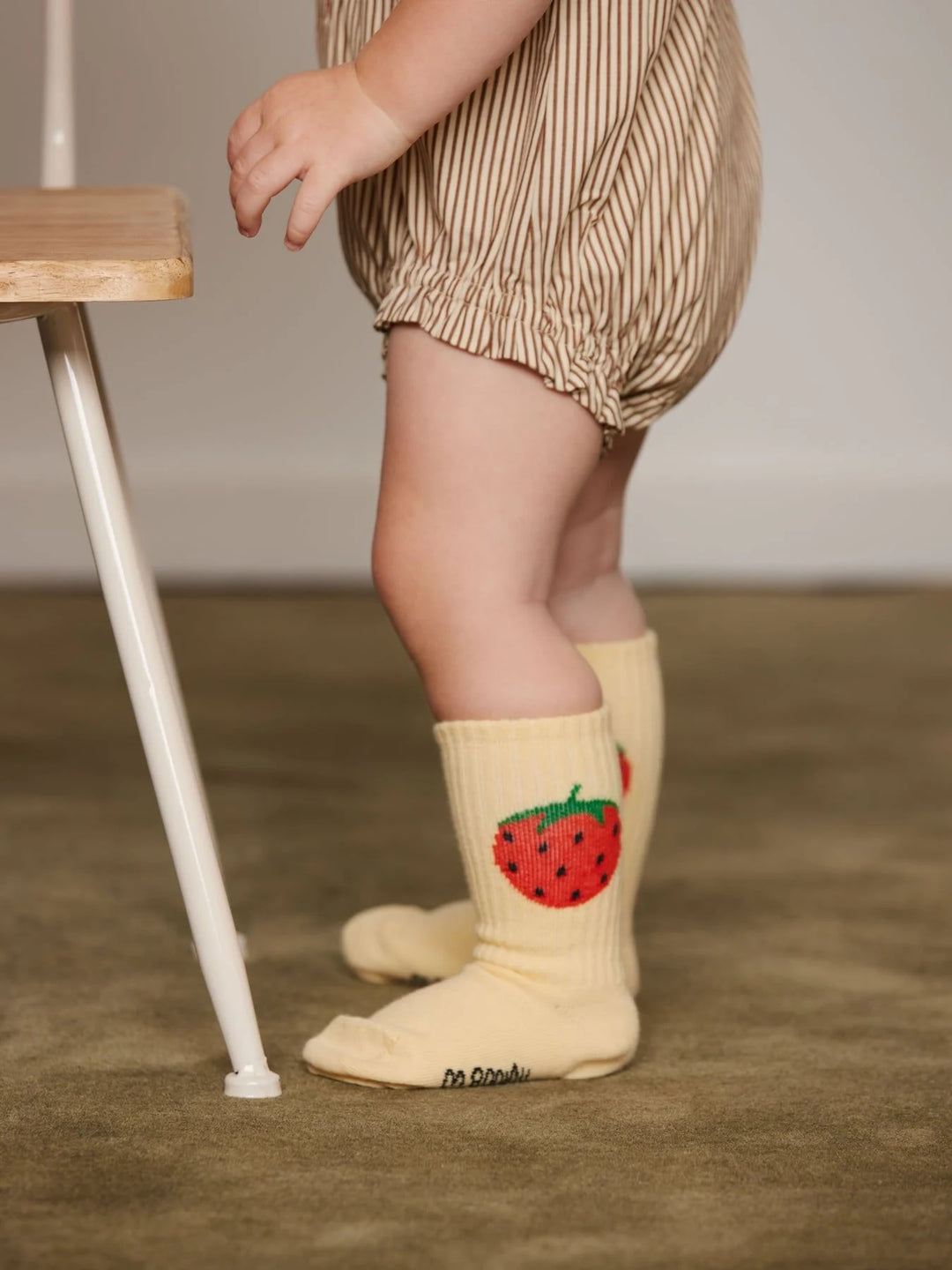 Mini Rodini Strawberry 2 Pack Socks - Yellow / White