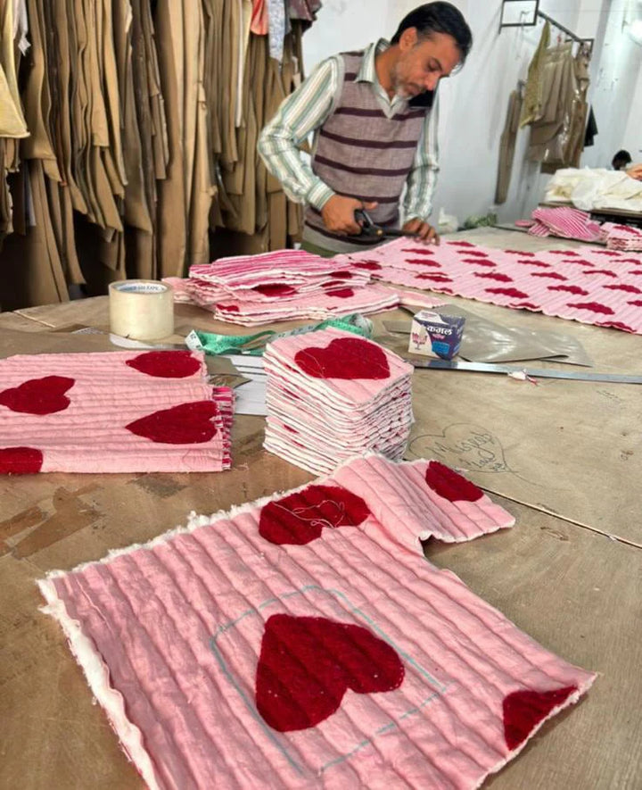 SISSEL EDELBO MINI Honey Mini Vest - Red Hearts