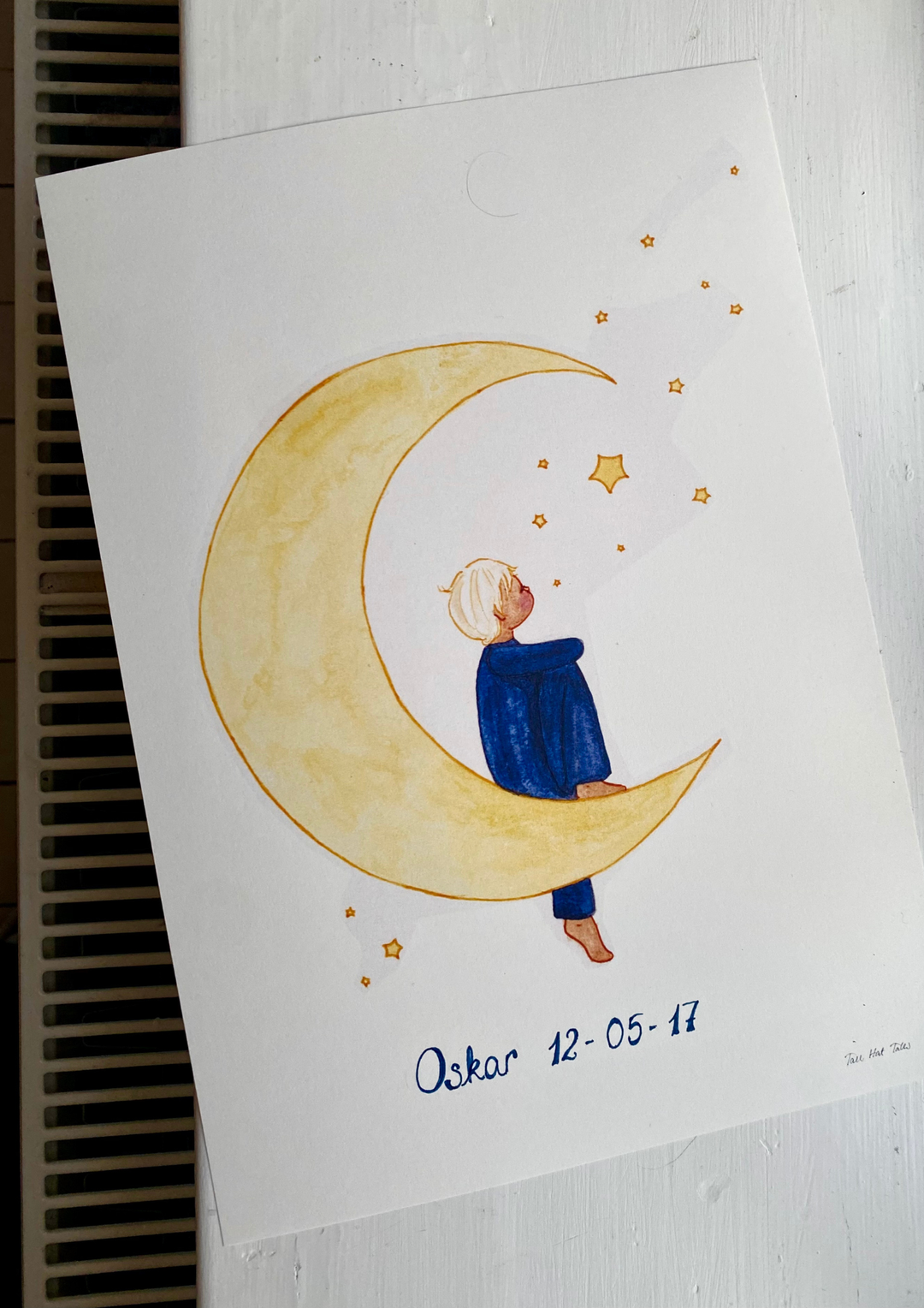 Tall Hat Tales Moon Child Print - A4