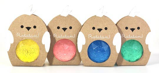 Ratatam! Glitter Bird Mini Bouncing Ball - 42mm Pink / Pre Order