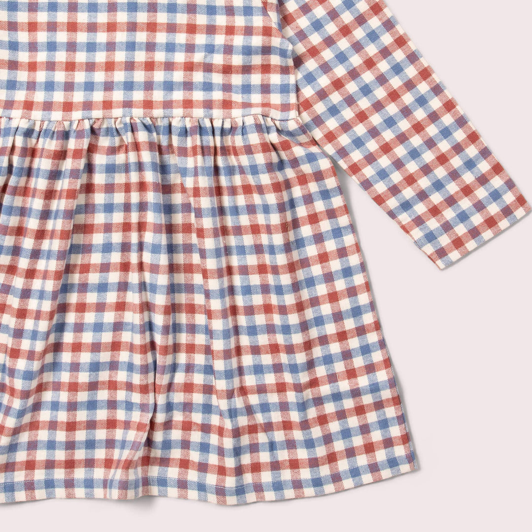 Little Green Radicals Ginger Check Long Sleeved Dress - Multi