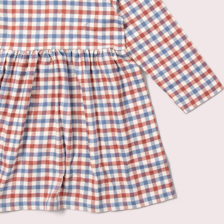 Little Green Radicals Ginger Check Long Sleeved Dress - Multi