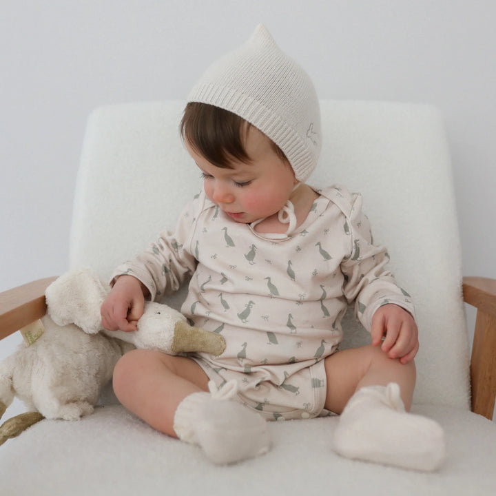 Fledge and Thread Bootie and Bonnet Set - Bunny