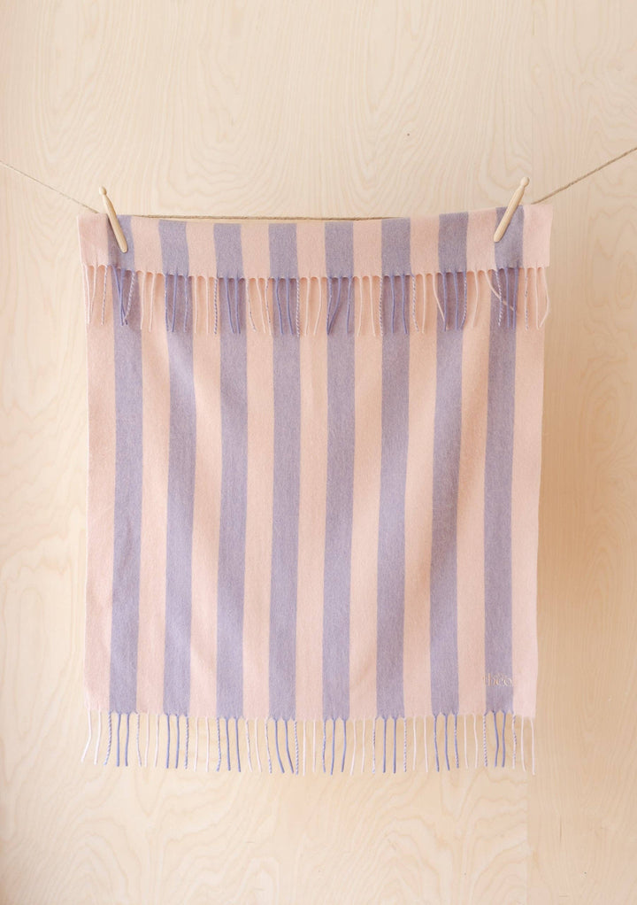 TBCo Lambswool Baby Blanket - Pink & Lilac Stripe