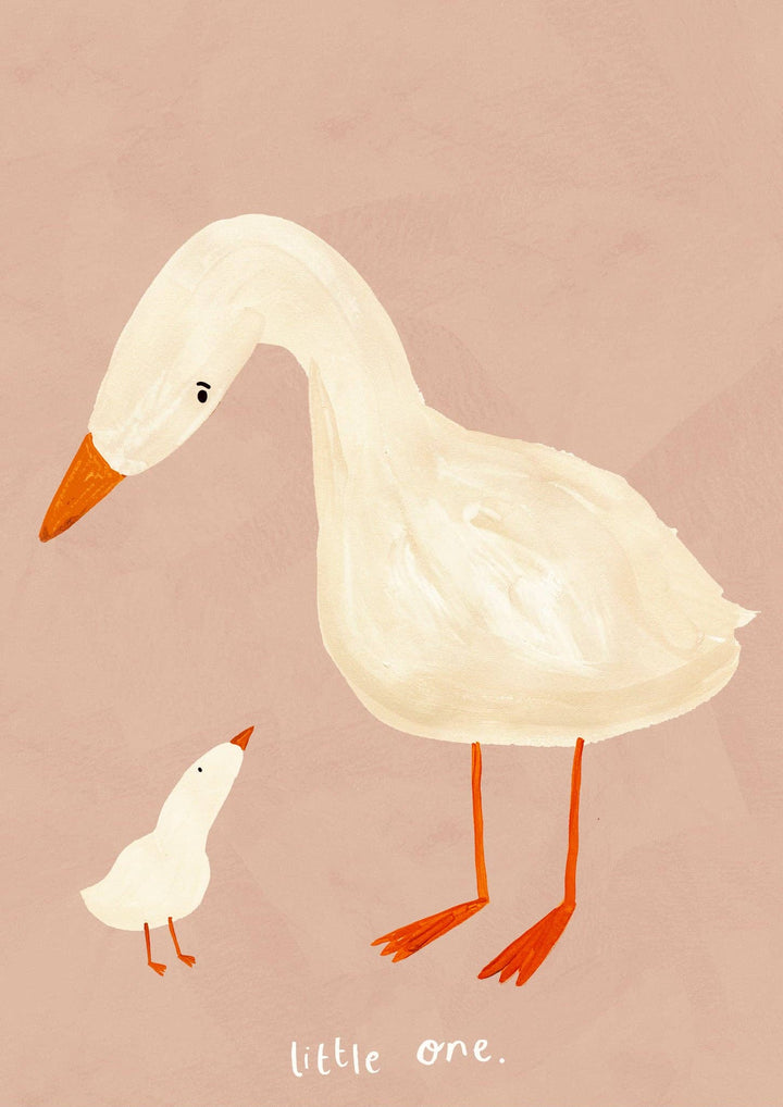Yaya Studio Little One Geese A3 Print - Pink