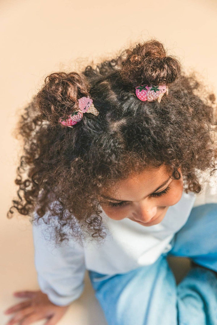 Luciole et Petit Pois Strawbie The Strawberries Mini Elastics - Pair