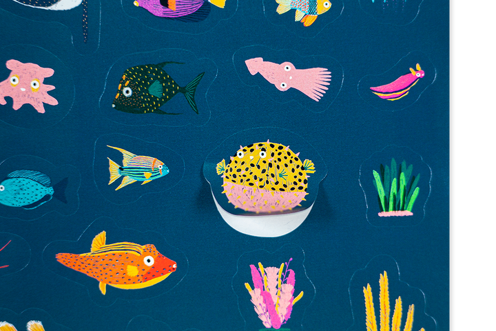 Edicare Editora 160 Sticker Set - Colourful Fish