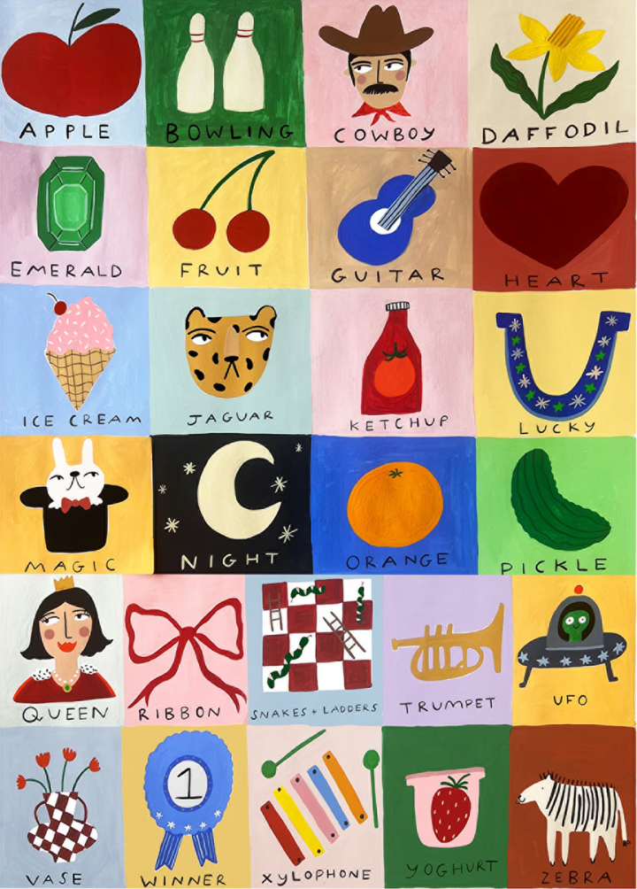 Yaya Studio Alphabet A3 Print - Bright