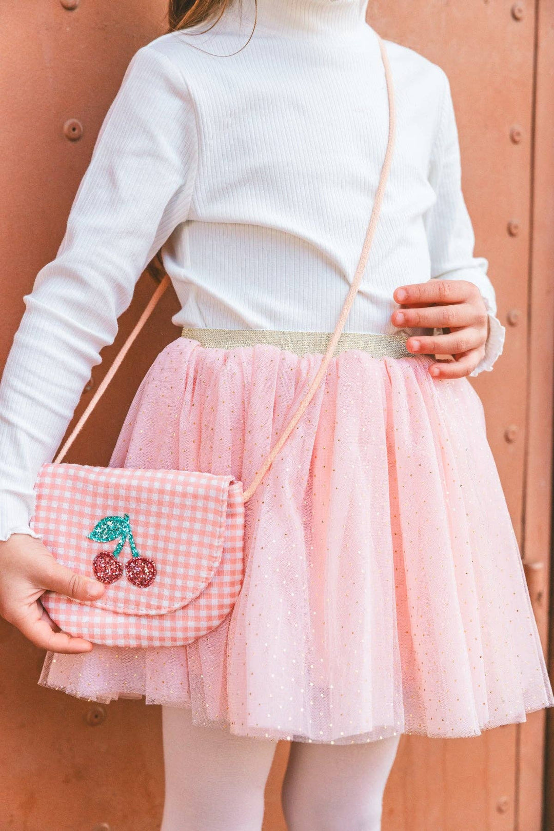 Luciole et Petit Pois Gingham Handbag - Cherry