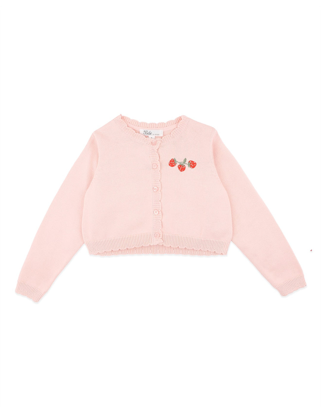 Bébé by Minihaha Poppy Embroidered Knit Cardigan - Pink