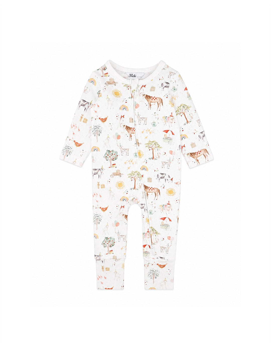 Bébé by Minihaha Organic Long Sleeved Zipsuit - Scout Print