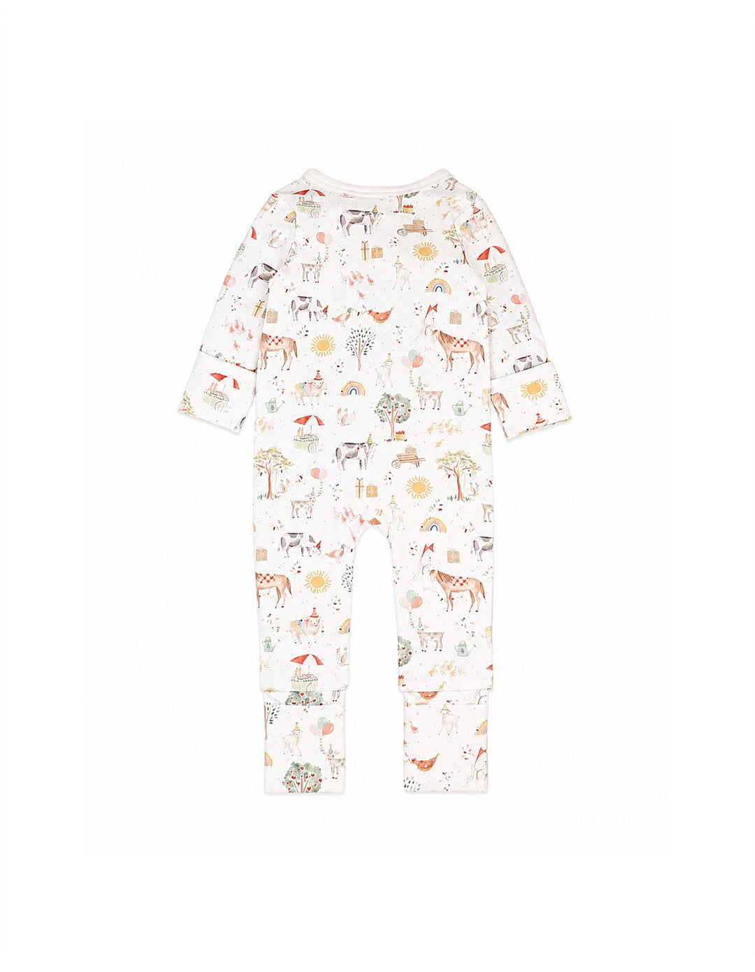 Bébé by Minihaha Organic Long Sleeved Zipsuit - Scout Print