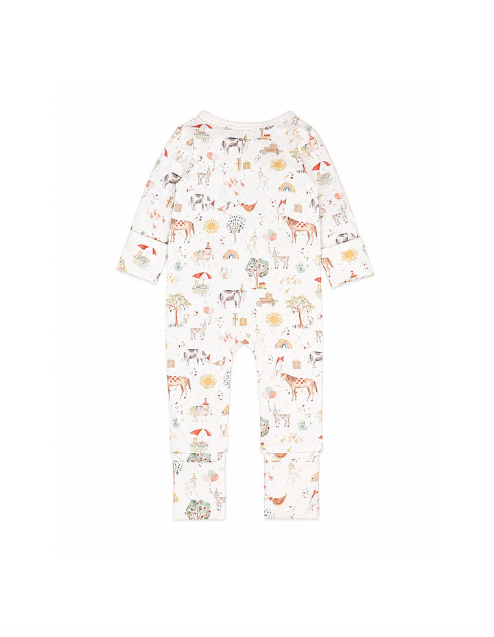 Bébé by Minihaha Organic Long Sleeved Zipsuit - Scout Print