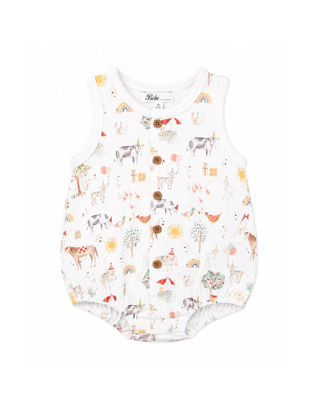 Bébé by Minihaha Button Up Bodysuit - Scout Print