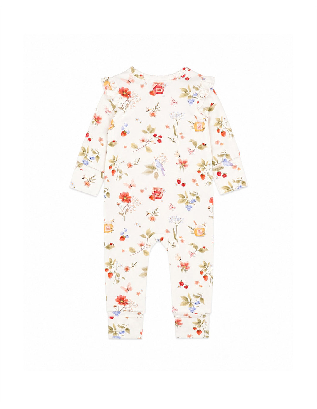 Bébé by Minihaha Poppy Organic Long Sleeved Zipsuit - Poppy Print
