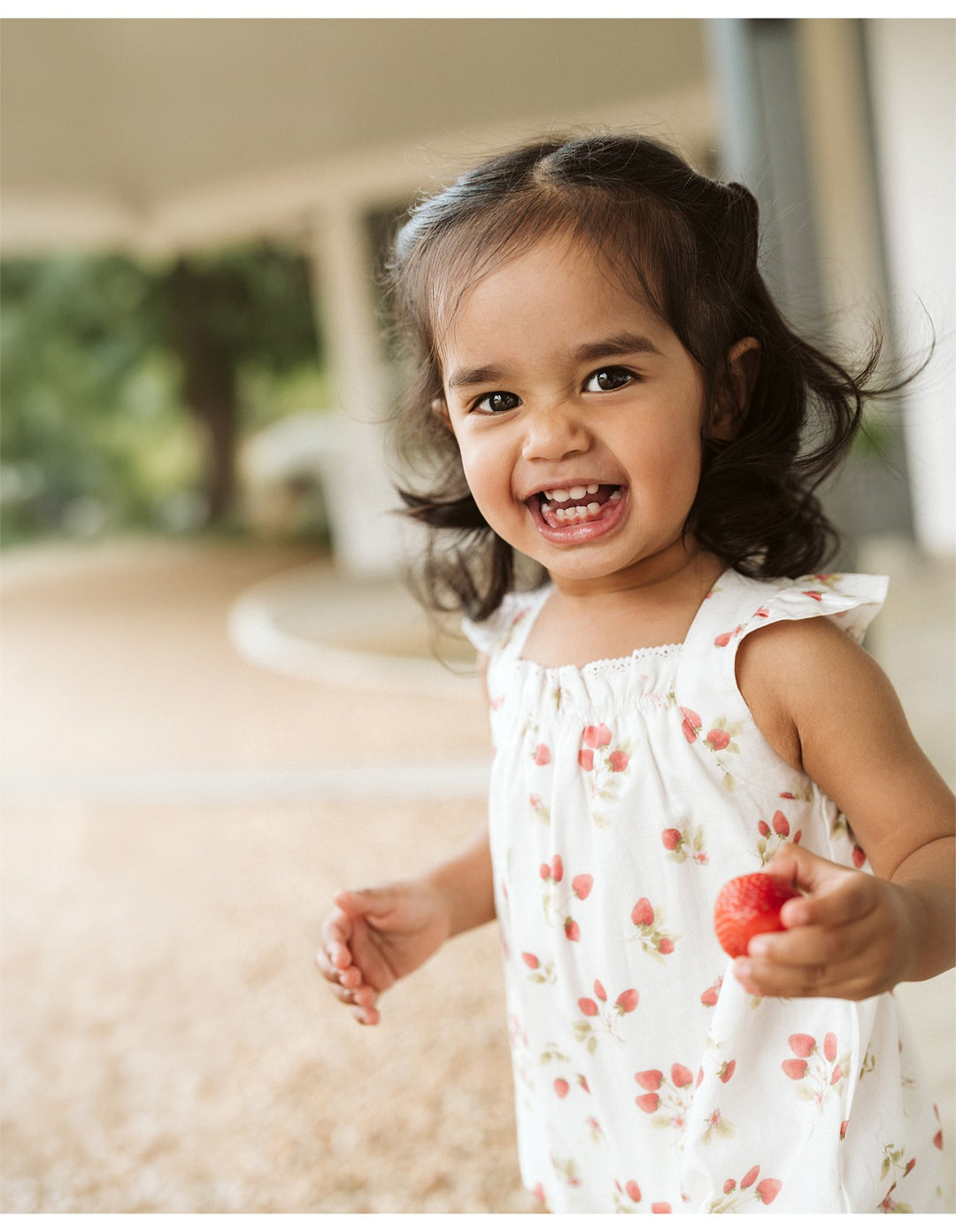Bébé by Minihaha Poppy Romper - Strawberry Print
