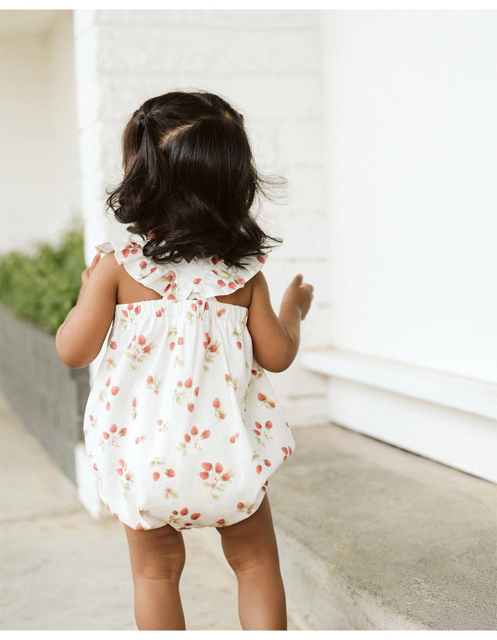 Bébé by Minihaha Poppy Romper - Strawberry Print