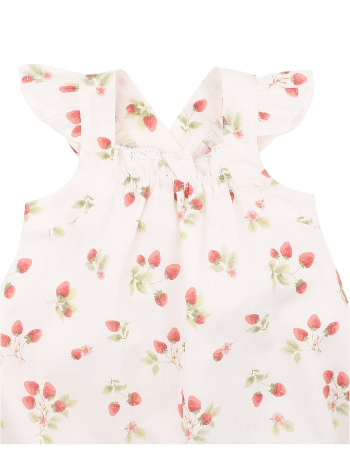 Bébé by Minihaha Poppy Romper - Strawberry Print
