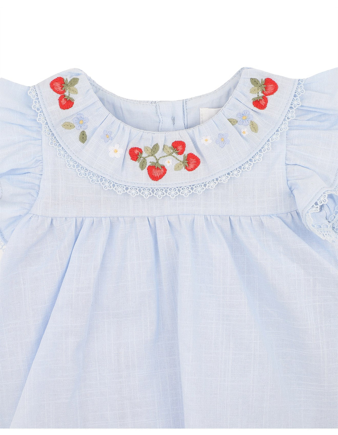 Bébé by Minihaha Poppy Embroidered Overlay Bodysuit - Bluebell