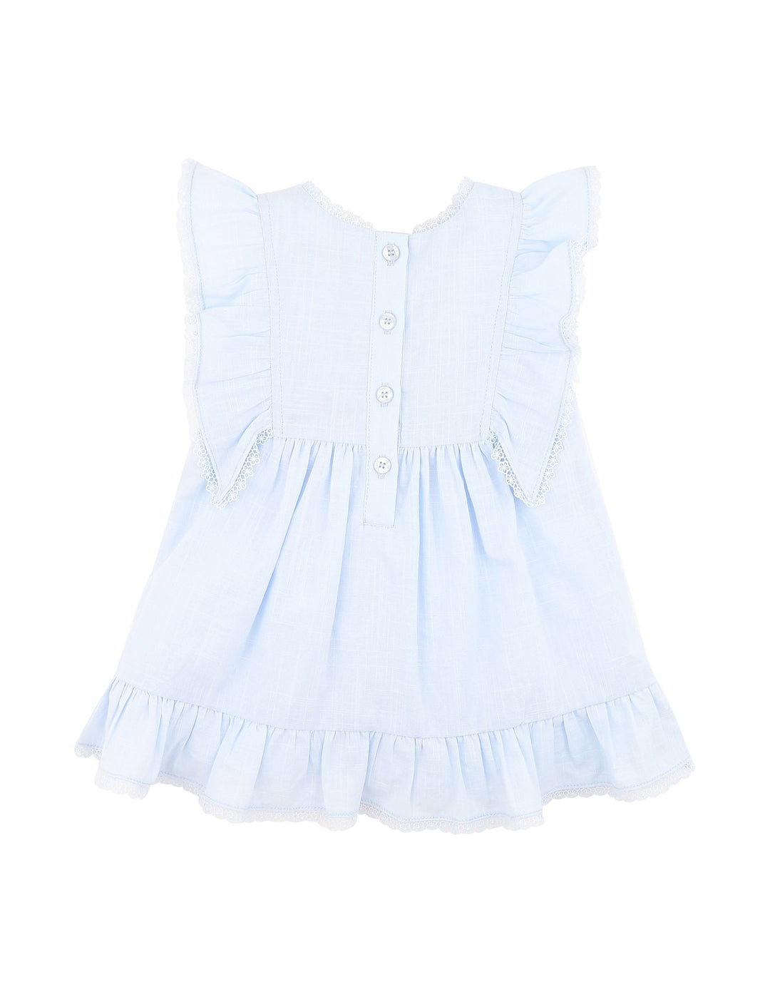 Bébé by Minihaha Poppy Embroidered Yoke Dress - Bluebell