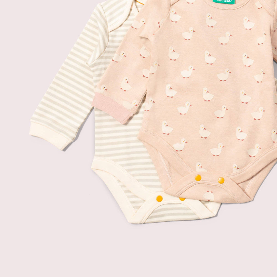Little Green Radicals Puddle Ducks Baby Bodysuit - 2 Pack