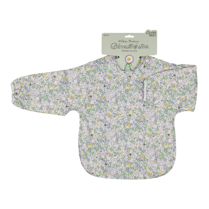 Rätt Start Elsa Beskow Bib with Sleeves - Flower Festival