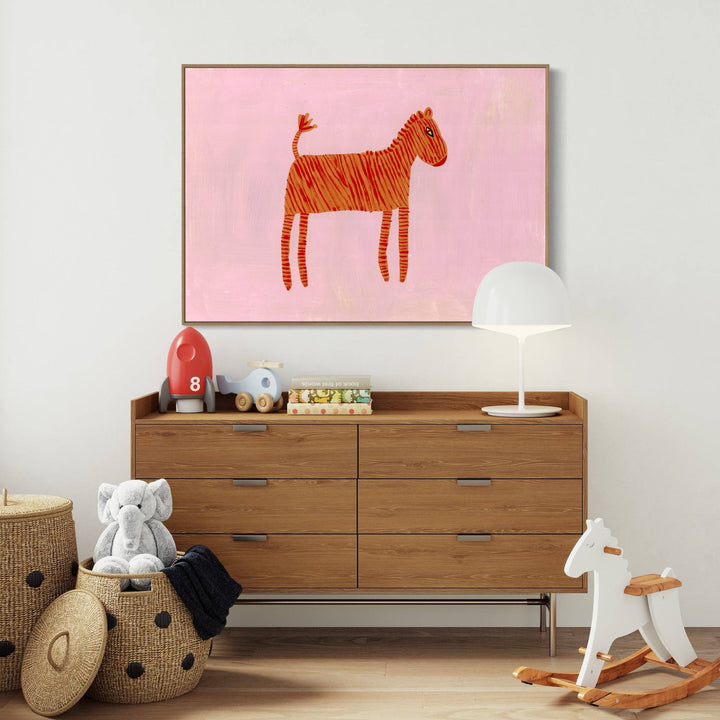 Nancy McKie Orange Zebra Print - A3