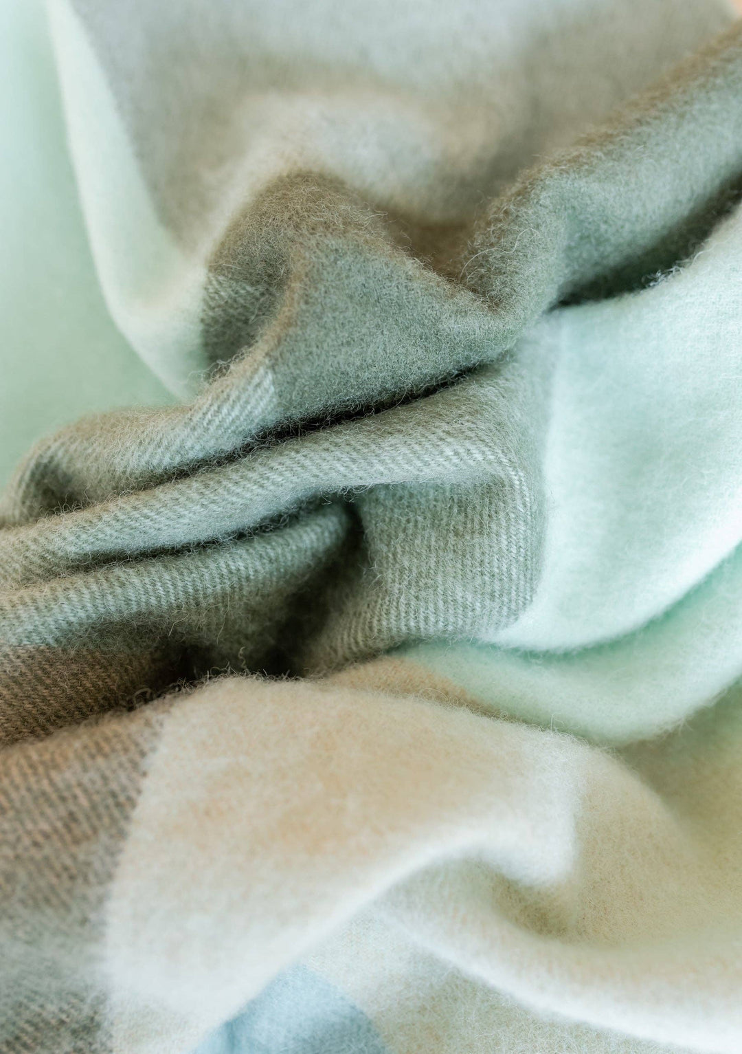 TBCo Lambswool Baby Blanket - Forest Block Check