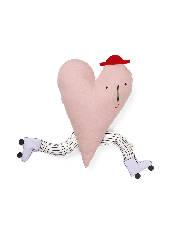 Ferm Living Heart Cushion - Dusty Rose