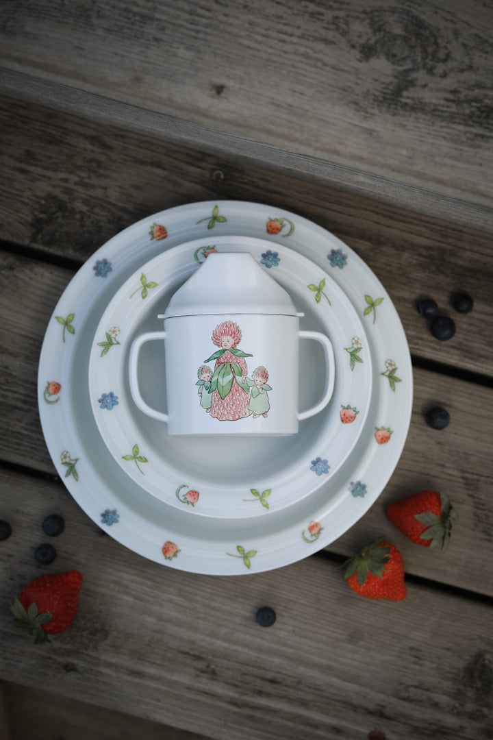 Rätt Start Children's Elsa Beskow Tableware 3 Piece Set - Flower Child