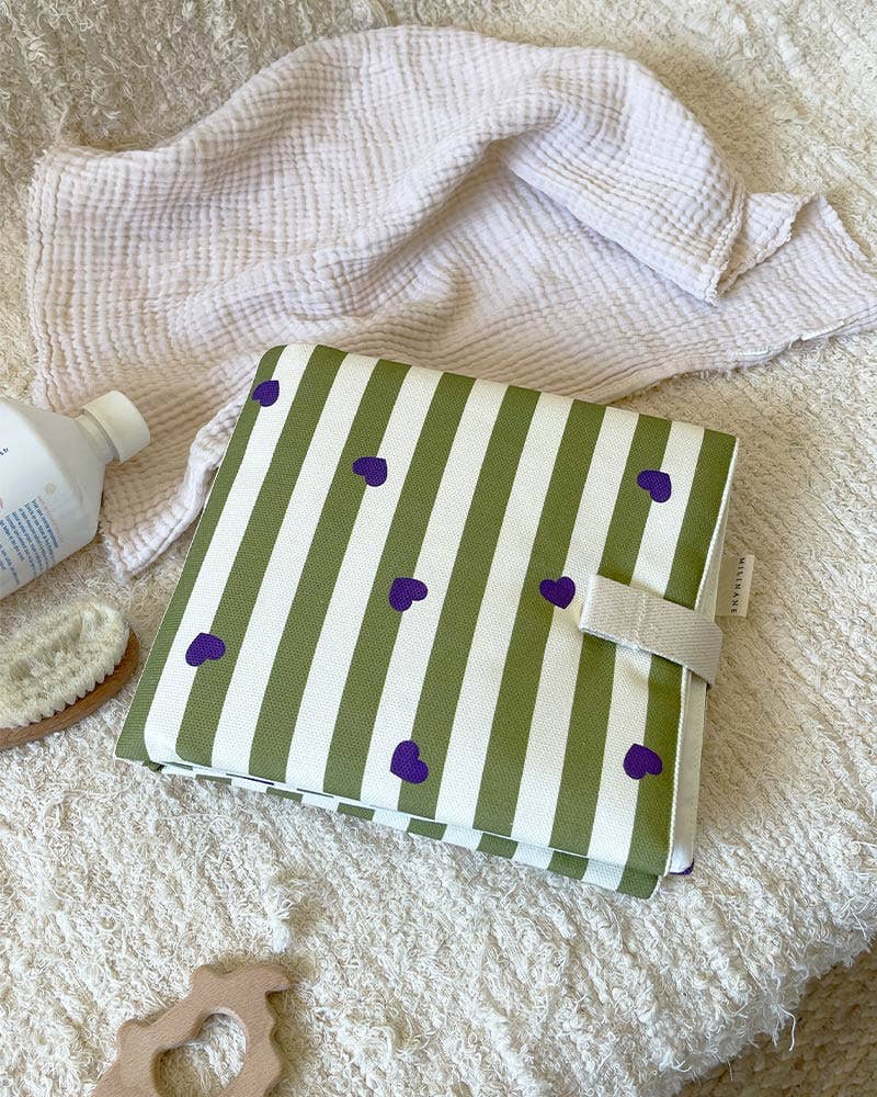 Milinane Adam Changing Pad - Stripe & Love / Pre Order