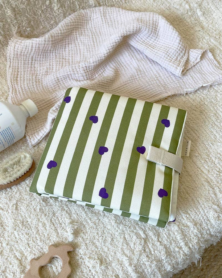 Milinane Adam Changing Pad - Stripe & Love / Pre Order