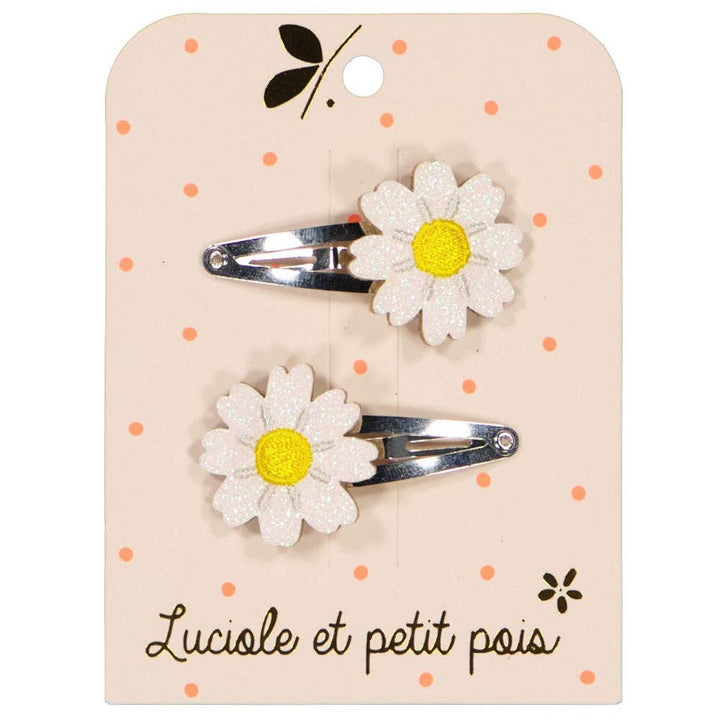 Luciole et Petit Pois Daisy Hair Clips - Pair