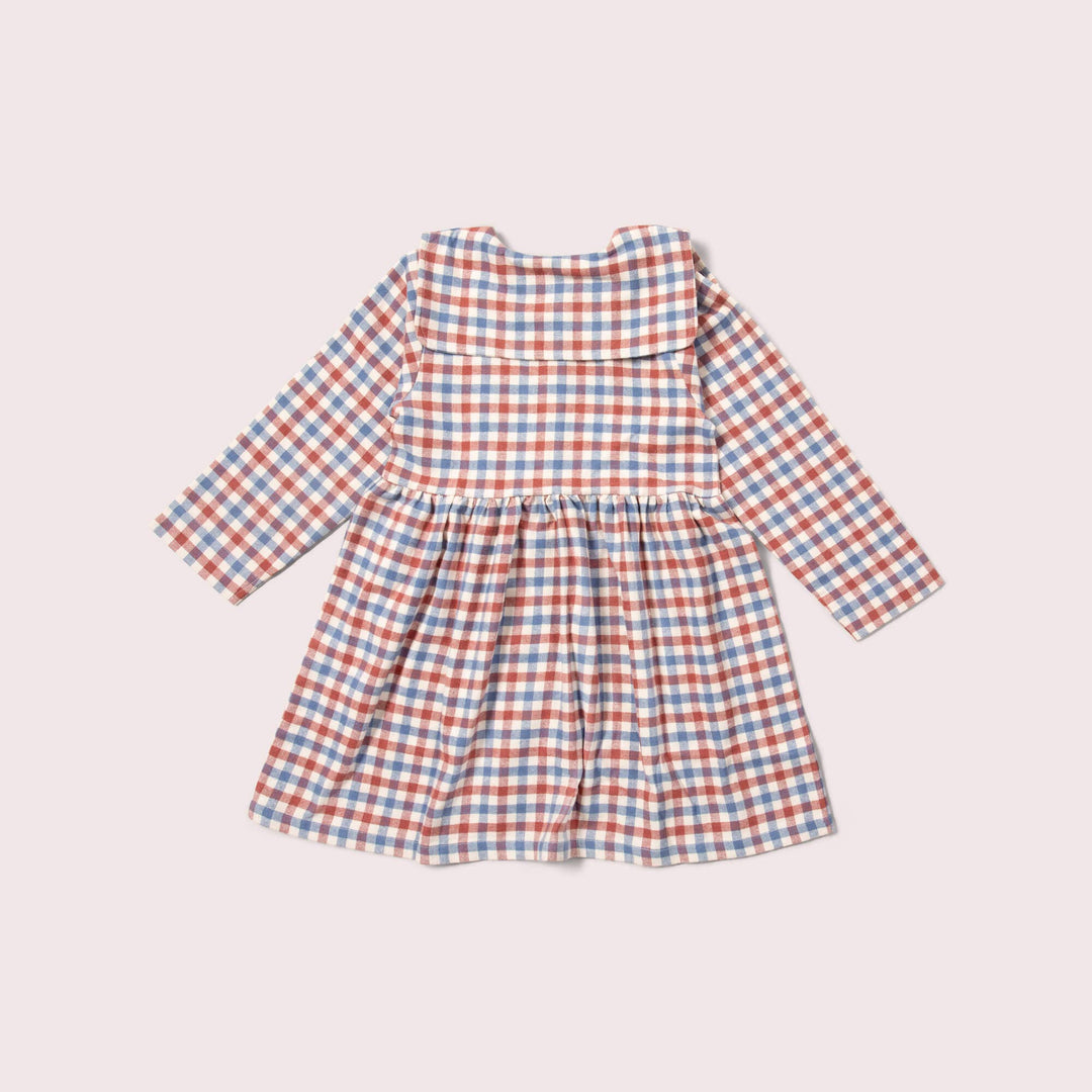 Little Green Radicals Ginger Check Long Sleeved Dress - Multi