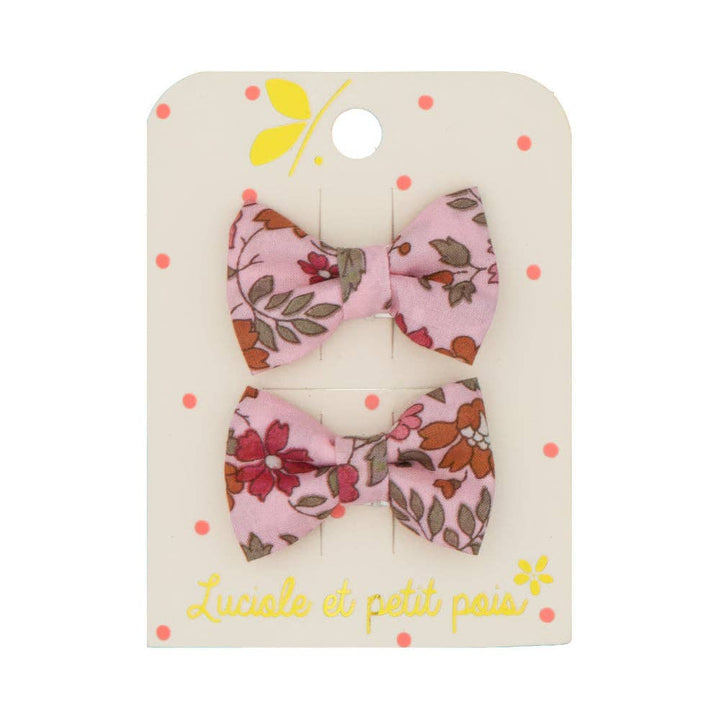 Luciole et Petit Pois Mini Butterfly Hair Clips - Liberty Capel Floret