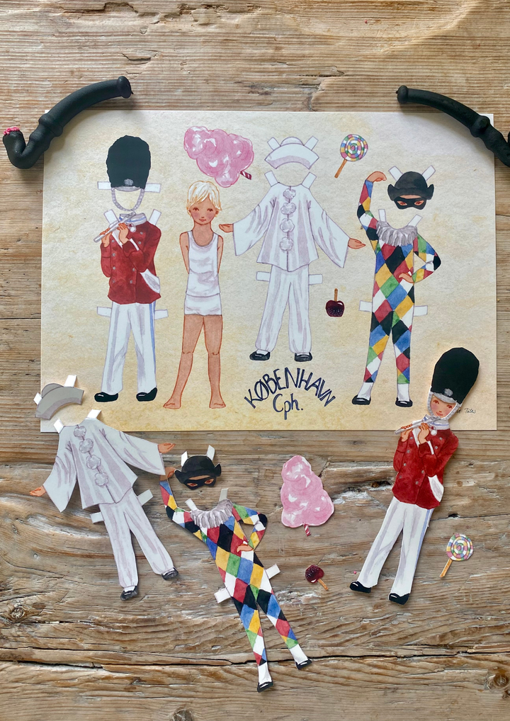 Tall Hat Tales Dress-up Doll - Harlequin