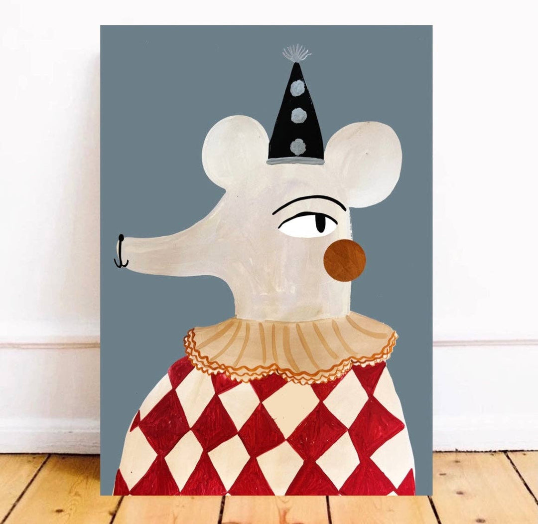 Yaya Studio Circus Mouse A3 Print - Multi