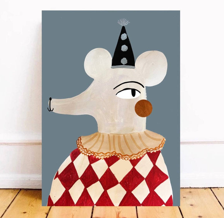 Yaya Studio Circus Mouse A3 Print - Multi