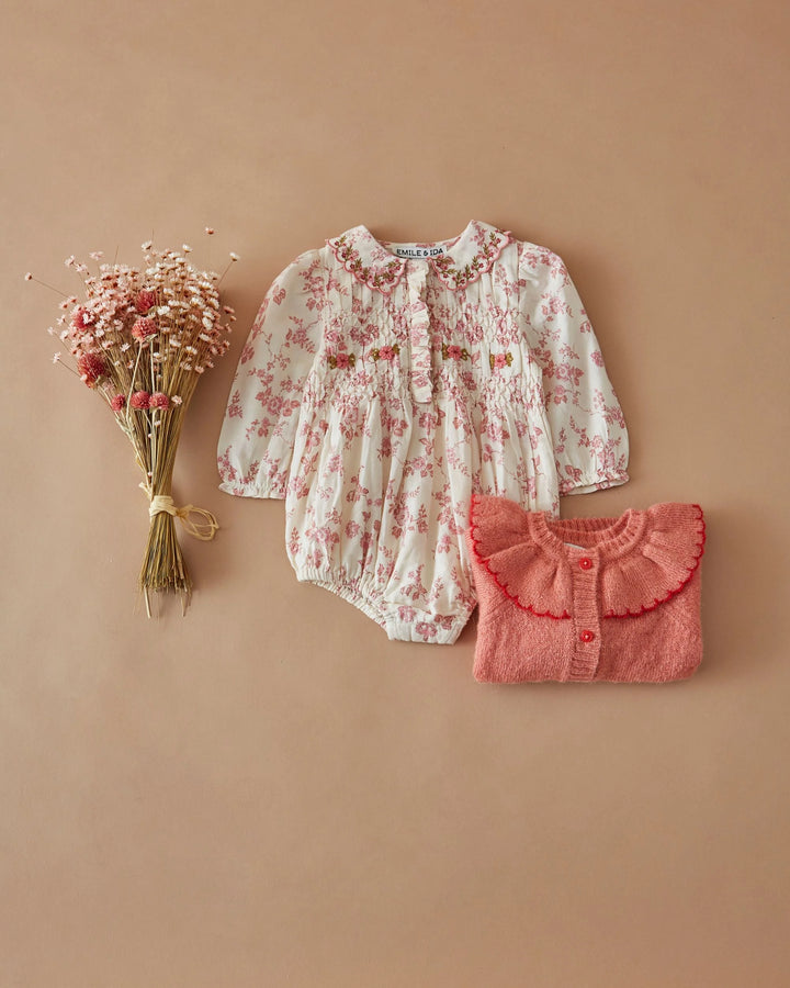 Émilie et Ida Smocked Romper - Rosalie