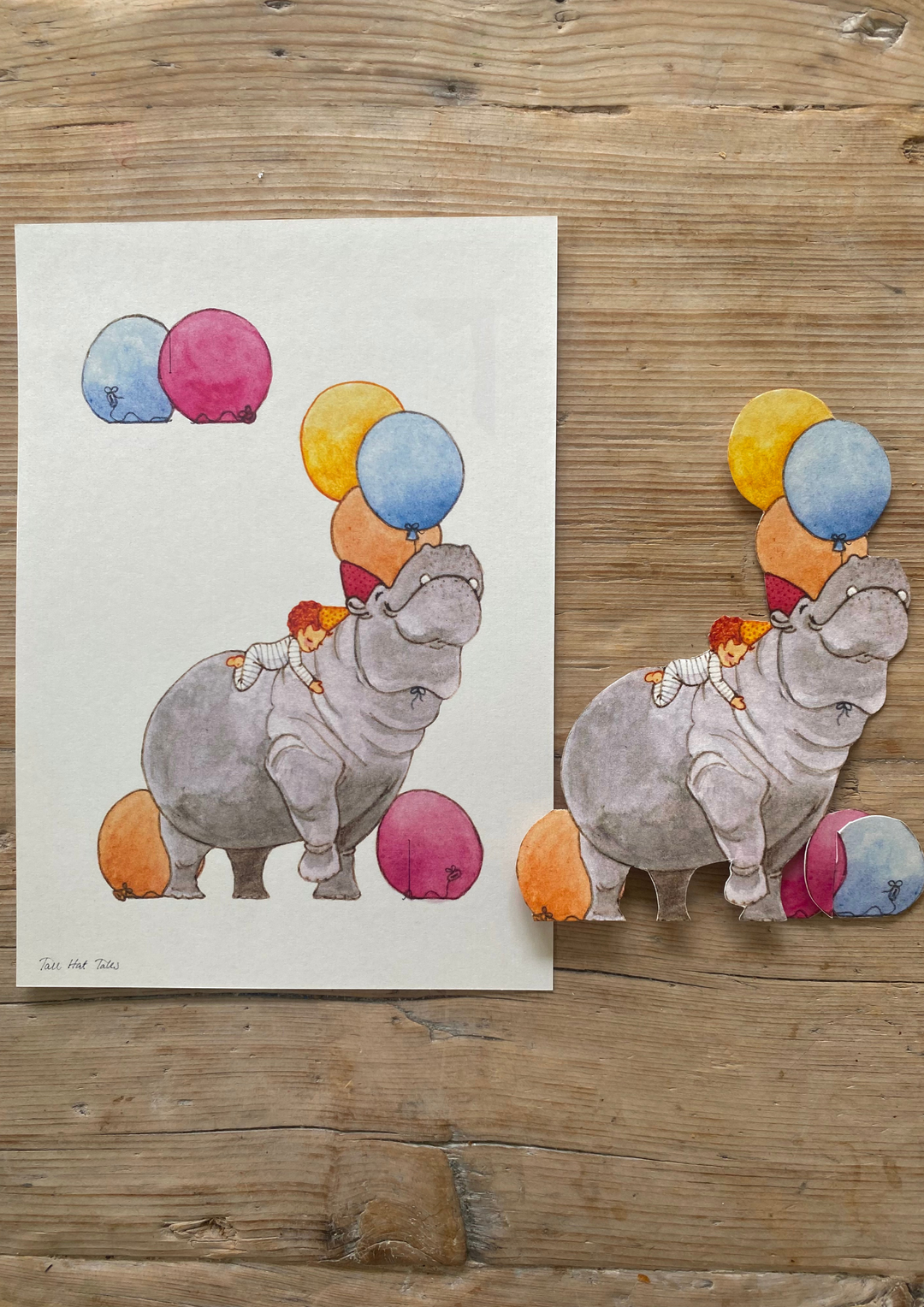 Tall Hat Tales Birthday Decoration - Hippo