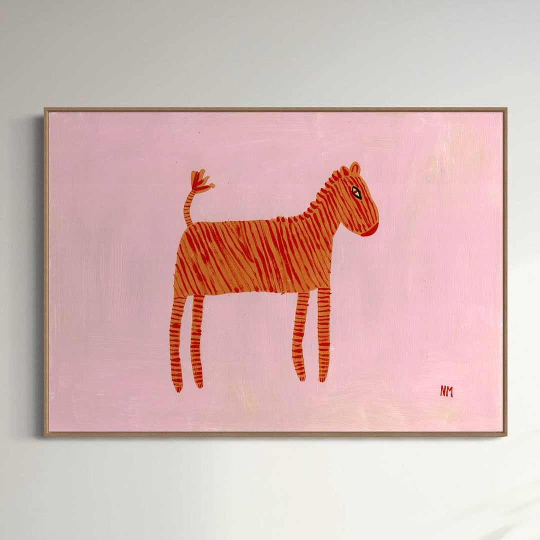 Nancy McKie Orange Zebra Print - A3
