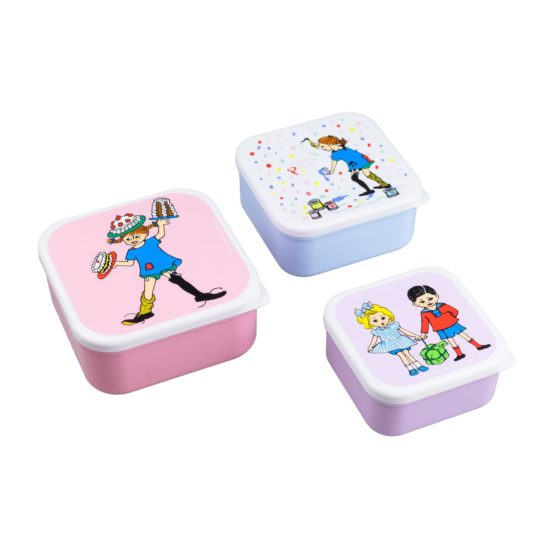 Rätt Start Children's Pippi Longstocking Snack Box 3 Set - Pippi Birthday