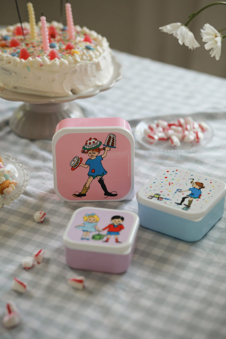 Rätt Start Children's Pippi Longstocking Snack Box 3 Set - Pippi Birthday