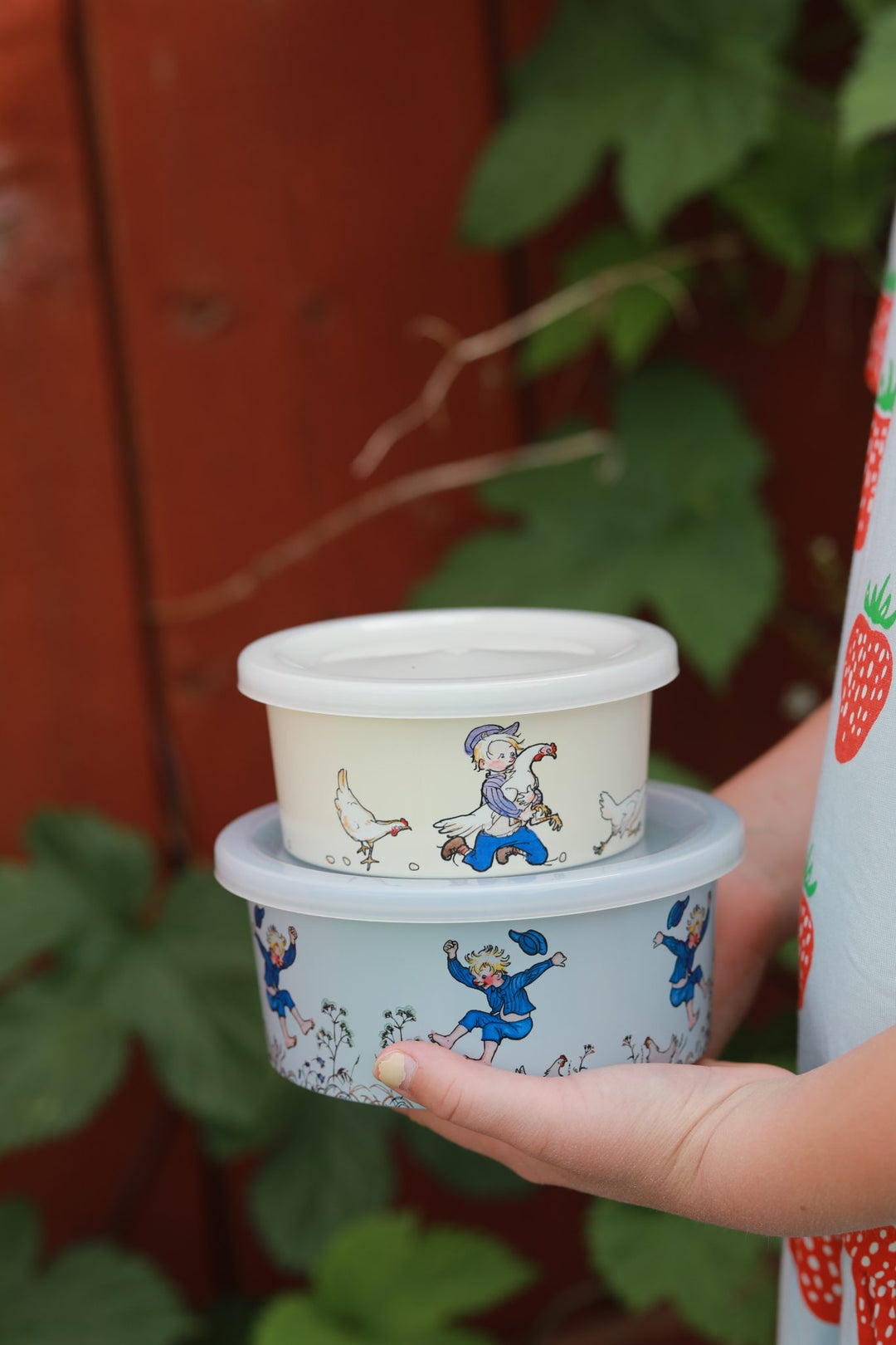 Rätt Start Children's Emil in Lönneberga Snack Box Set - Baby Blue & White