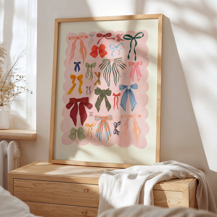 Kate Fox Design Multi Bow Print - A3